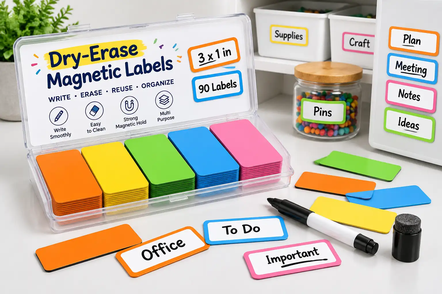 Dry-Eraser Labels & Organizers
